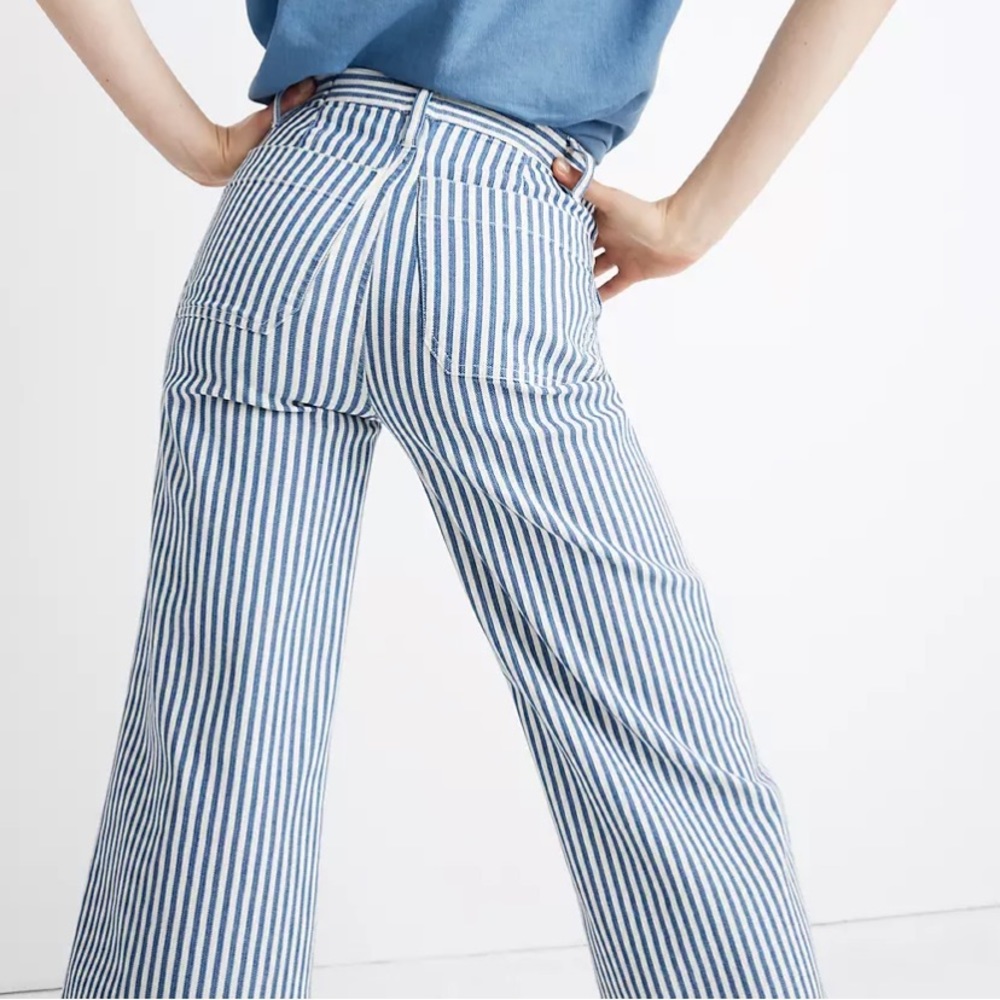 Madewell striped flare pants